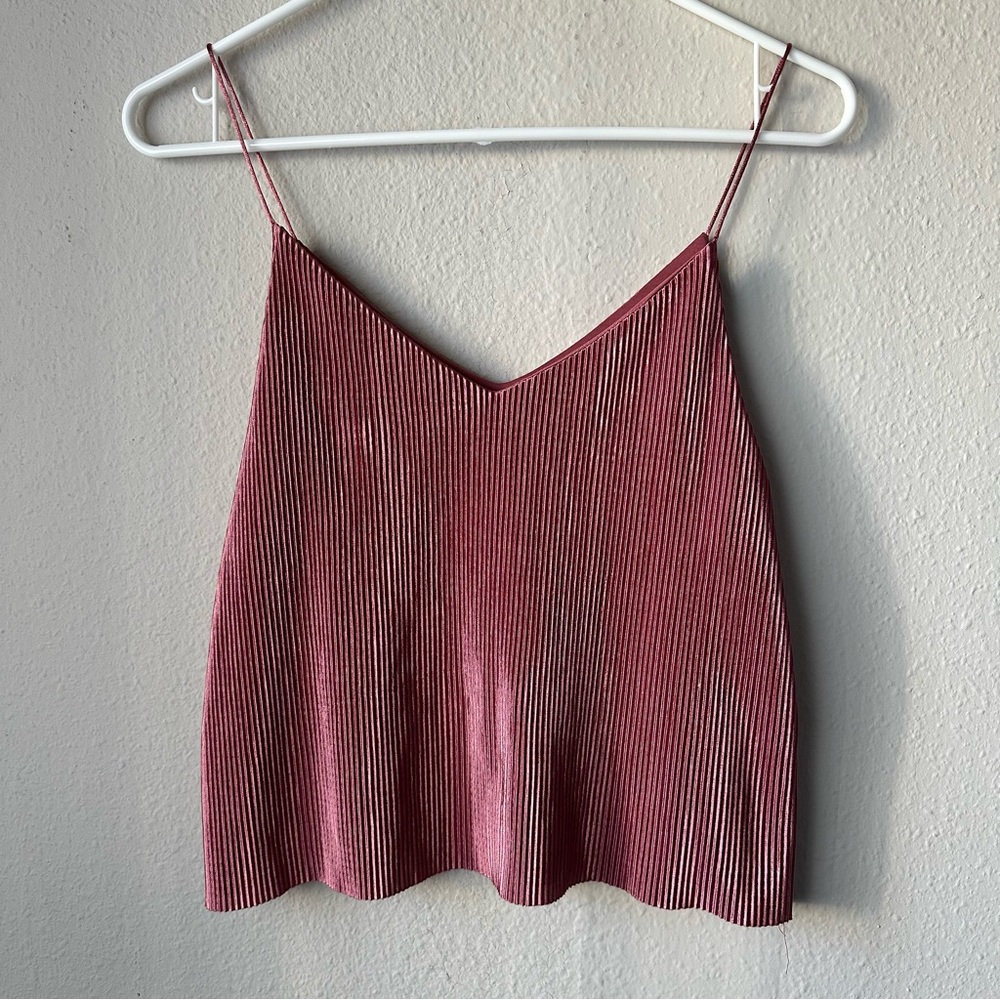 Pink Ribbed Top